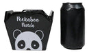 Black Peekaboo Panda Takeout To Go Box Serving Bowl With Chopsticks Set