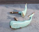 Pack Of 6 Verdigris Nautical Marine Sperm Whale Drawer Cabinet Door Pull Knobs