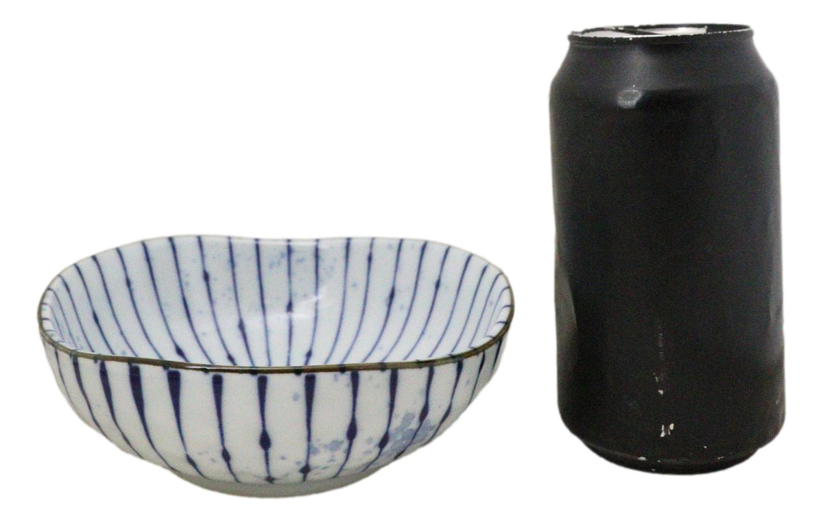 Pack Of 6 Fubuki Tokusa Made In Japan Round Flair Small Shallow Bowls 11oz