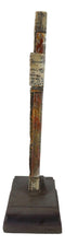 Western Vintage Distressed Layered Wood Grain Pattern Faux Wooden Desktop Cross
