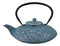 Royal Blue Ocean Sea Waves Cast Iron Tetsubin Teapot With Enamel Liner