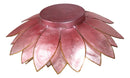 Fuchsia Pink Capiz Seashells Lotus Flower Votive Tea Light Candle Holder 8.5"D