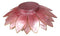 Fuchsia Pink Capiz Seashells Lotus Flower Votive Tea Light Candle Holder 8.5"D