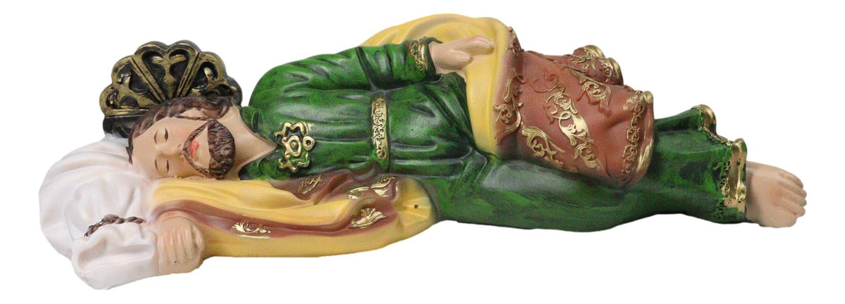 God's Revelations Sleeping Saint Joseph Catholic Devotion Decor Figurine 12"L
