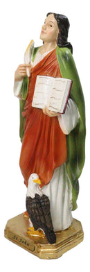 Christian Apostle Of Jesus Saint John Evangelist with Eagle Figurine 8"H