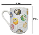 Set Of 2 Daruma Talisman Of Luck And Perseverance Textured Ceramic Mug Cups 11oz