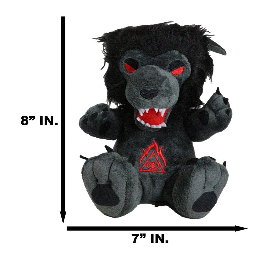 Mythical Dark Fantasy Underworld Werewolf Wolf Man Lycan Soft Plush Toy Doll - Ebros Gift