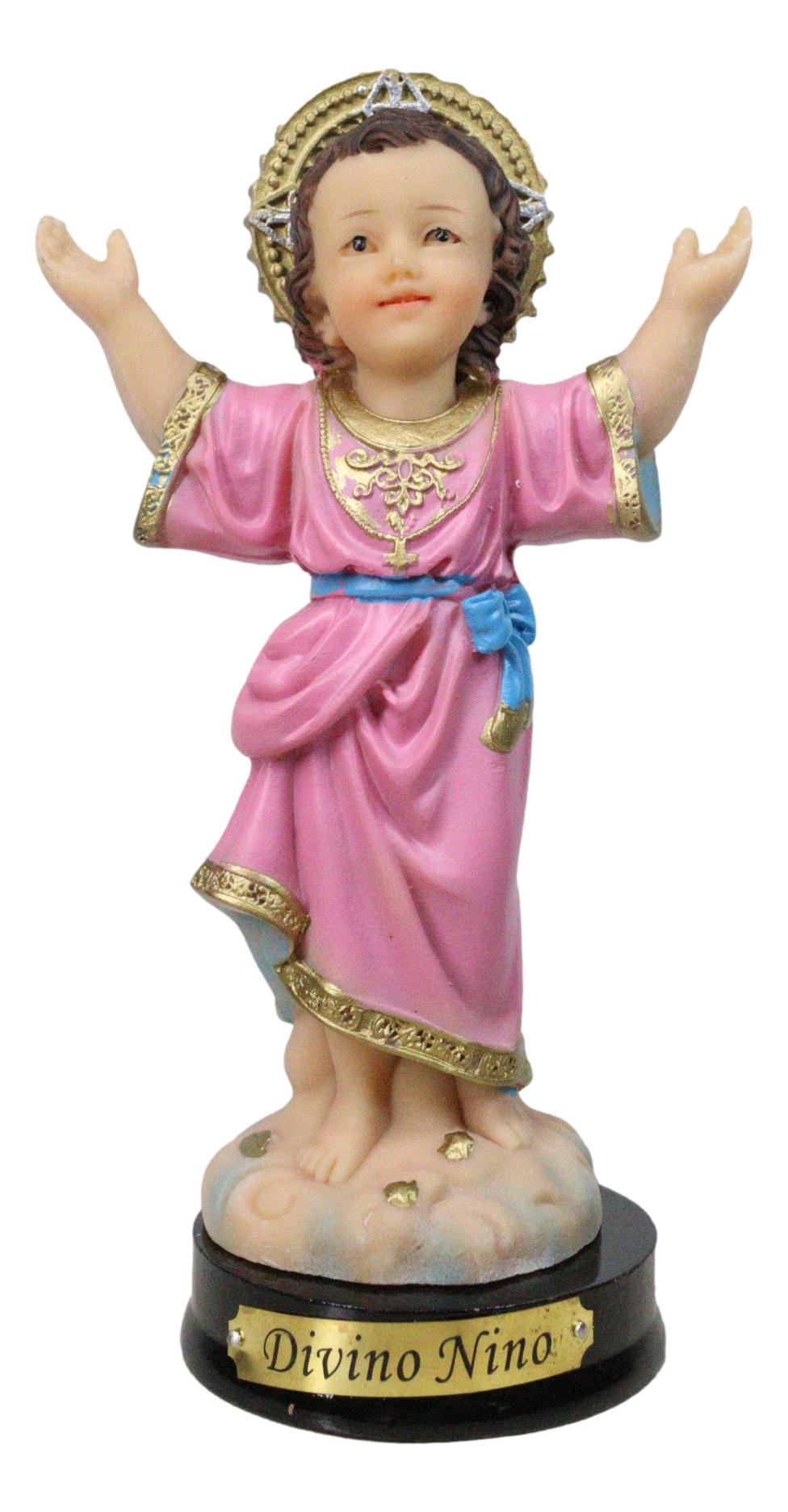 Catholic Christian Santo Nino Divine Child Jesus Christ Figurine With Base 5"H - Ebros Gift