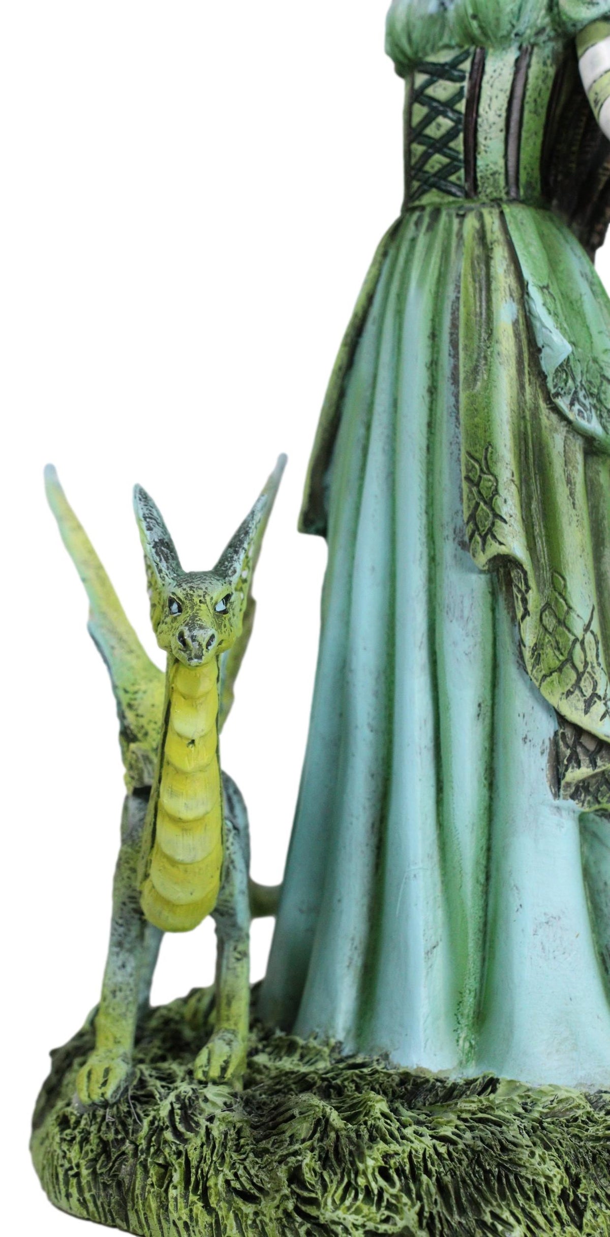 Amy Brown Fantasy Ebony Fairy Jewel Of The Forest With Pet Camo Dragon Figurine