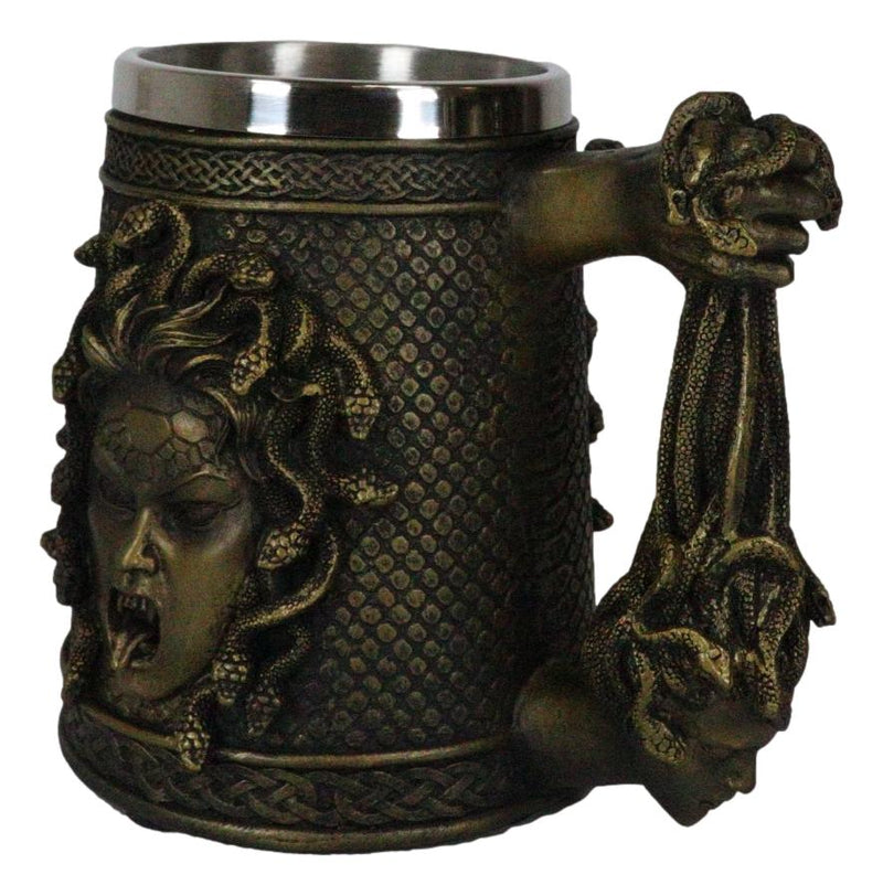 Greek Gorgon Sisters Goddess Medusa With Wild Snakes Hair And Scales Coffee Mug
