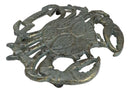 Nautical Marine Verdigris Sea King Crab Rustic Cast Iron Wall Or Table Trivet