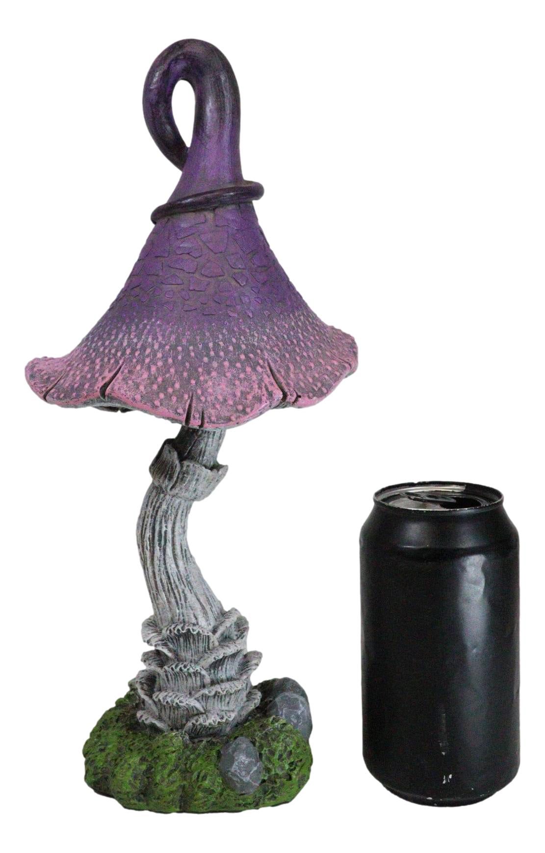 Enchanted Fairy Garden Giant Purple Crooked Toadstool Mushroom Figurine 12"H
