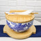 White Blue Koi Fish 28Oz Donburi Ramen Bowl With Lid Trivet Spoon Chopsticks Set
