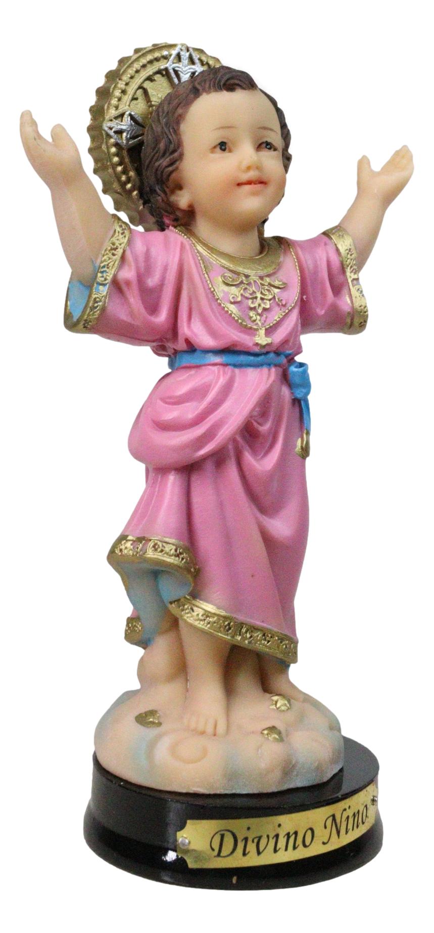 Catholic Christian Santo Nino Divine Child Jesus Christ Figurine With Base 5"H - Ebros Gift