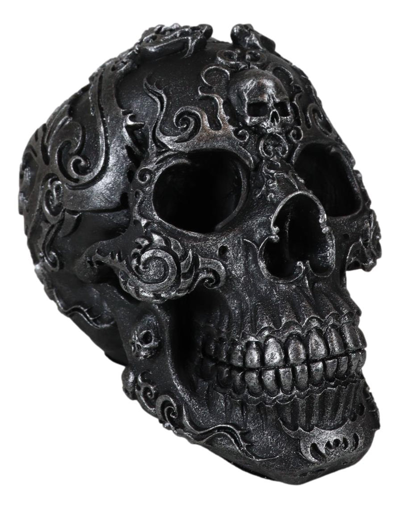 Gothic Black El Diablo Inferno Fire Tattoo Devil Hell Dragon Skull Figurine