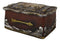 Western Wild Bison Buffalo With Native Indian Arrows Tooled Concho Trinket Box