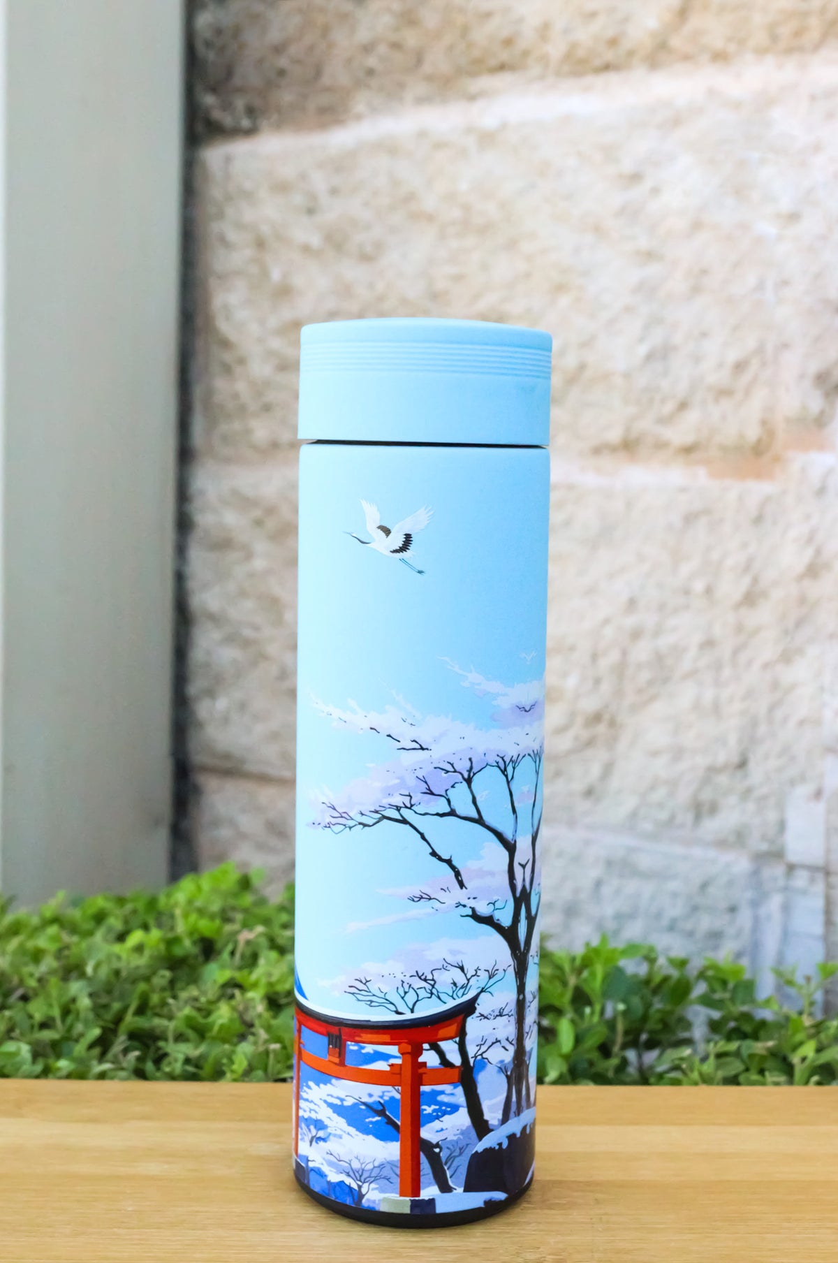 Mount Fuji 17oz Vacuum Insulated Stainless Steel Thermos Bottle with Tea Infuser