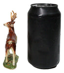 White Tailed Stag Deer Enameled Pewter Austrian Crystals Trinket Jewelry Box