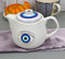 White Gothic Alchemy Porcelain Wicca Evil Eye Of Providence Protection Tea Pot