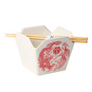 Dragon And Phoenix Feng Shui Takeout To Go Box Serving Bowl With Chopsticks Set