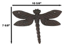 Pack Of 2 Rustic Forged Cast Iron Whimsical Auspicious Dragonfly Wall Decors