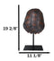 Nautical Marine Faux Alligator Snapping Turtle Shell Sculpture With Pole Stand