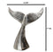 Rustic Vintage Aluminum Humpback Whale Tail Decorative Paperweight Figurine 7"H