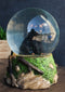 Ebros Rustic Woodlands American Sitting Ursus Black Bear Glitter Water Globe Decor