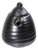 Set Of 6 Tetsu Kesho Black Tenmoku Porcelain Soy Sauce Shoyu Flask Dispensers