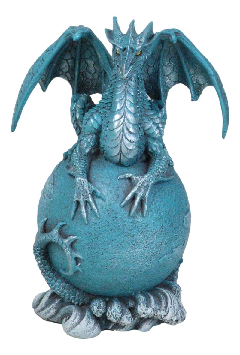 Celestial Solar Galaxy Planet Uranus Terrestrial Guardian Blue Dragon Figurine