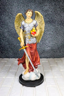 Large Catholic Christian Archangel Saint Jehudiel Laudation Of God Figurine 13"H