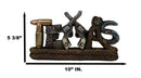 Texas Word Art Lasso Ropes Bullets Horseshoes Cowboy Hat Guns Desktop Figurine