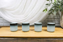 Set of 4 Artistic Blue Sky Stars Seikai Porcelain 1.25oz Ochoko Yuzu Cups
