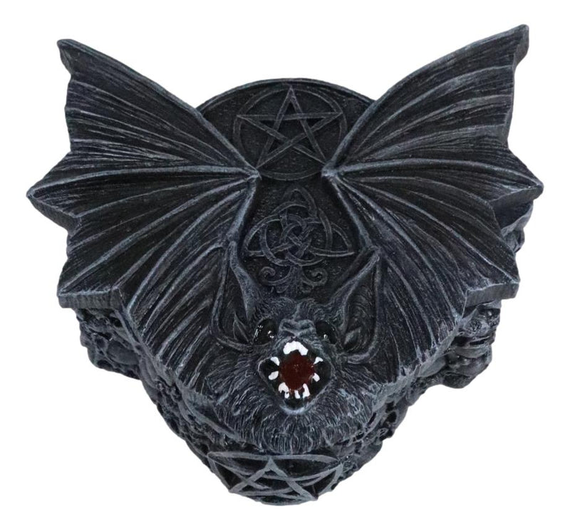 Vampire Nosferatu Bat Circle Pentagram Star With Skulls Graveyard Decorative Box