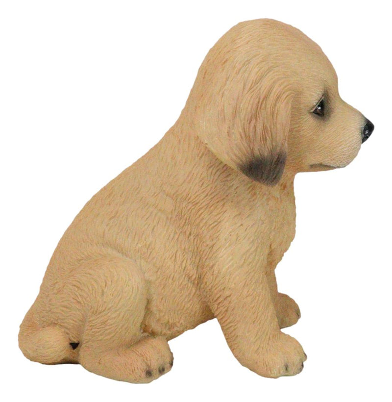 Realistic Sitting Adorable Labrador Puppy Figurine 5.75"H Pet Pal Collectible
