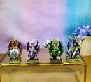 Set of 12 Colorful Viking Dragons in Multiple Poses and Armory Mini Figurines