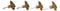 Set Of 4 Western Rustic Forest Pine Trees Faux Wooden Cabinet Door Pull Knobs