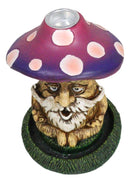 Whimsical Purple Toadstool Mushroom Greenman On Greens Backflow Incense Burner