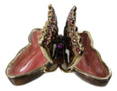 Brown Monarch Butterfly Pewter Austrian Crystals Bejewelled Trinket Jewelry Box