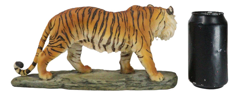 Jungle Apex Predator Prowling Fierce Orange Bengal Tiger Figurine 11.25"L