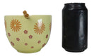 Maneki Neko Lucky Cat Yellow Ceramic Donburi Ramen Soup Bowl With Chopsticks Set