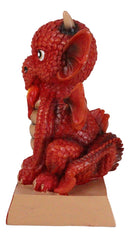 Fantasy Red Fire Koan Cartoon Chibi Dragon Figurine What Would A Dragon Do?
