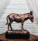 Rustic Western Farmhouse Ass Donkey Mule Electroplated Bronze Resin Figurine