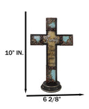 Turquoise Rustic Tuscany Family The Lord Will Guide You Always Desktop Cross