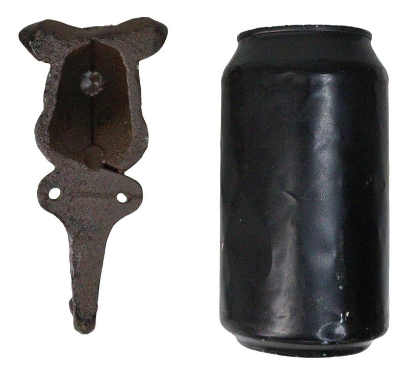Pack Of 2 Cast Iron Farmhouse Rustic Pig Head Wall Coat Keys Leash Hats Hook