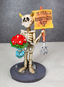 Day Of The Dead Skeleton Valentine With I Hate Everything But U Sign Figurine