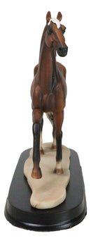 Equine Pride Flaxen Chestnut Horse With Fair Mane And Tail Figurine On Base