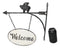 Cast Iron Rustic Farmhouse When Pigs Fly Angel Pig With Arrow Welcome Wall Sign