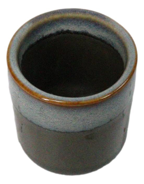 Set of 6 Earth Green And Gray Porcelain 1.25oz Ochoko Yuzu Sake Cups
