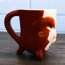Topsy Turvy Ceramic Rainforest Baby Ape Monkey Latte Juice Dessert Mini Mug Cup